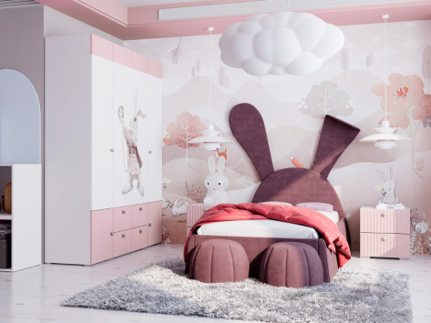 Детская "Алиса" ПМ-332.30.01 кровать 90*200 (Слива) - ВКДП - фото в интернет-магазине Арктика