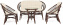 Комплект "TURKEY" (стол круг+2 кресла+диван/walnut) - Тетчер - фото в интернет-магазине Арктика