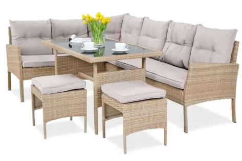 Комплект мебели из иск. ротанга AFM-107B Beige - Афина-мебель - фото в интернет-магазине Арктика