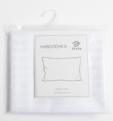 Наволочка "Этель" 7729702 страйп-сатин 70*70 - Сима-ленд - фото в интернет-магазине Арктика