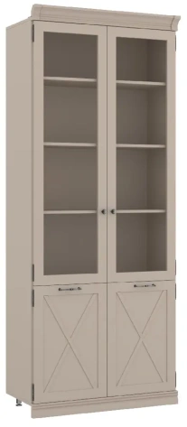 Библиотека "Кантри" (КА-204.23) шкаф для книг (Кашемир серый) - Ангстрем - фото в интернет-магазине Арктика