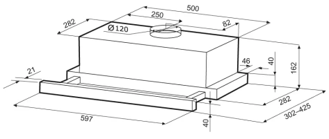 Вытяжка Krona KERRY E 600 INOX PB V2 - фото в интернет-магазине Арктика