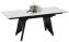 Стол обеденный "Шелдон" тип 1 (черный муар/керамика матовая белый мрамор) - Три Я - фото в интернет-магазине Арктика