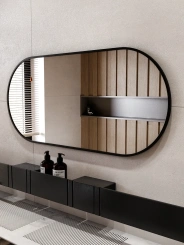 Зеркало навесное Z-16 1100х500 мм с черной рамкой - Мебельград - каталог товаров магазина Арктика