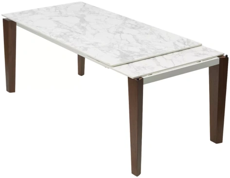 Стол обеденный ESMIR 180 (MATTE ARABESCATO/WHITE/ WALNUT) - М-Сити - фото в интернет-магазине Арктика