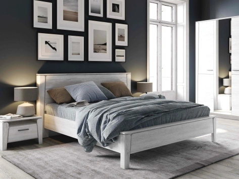 Спальня "Мальта" кровать 160*200 (дуб винтерберг) - Мебельград - фото в интернет-магазине Арктика