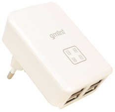 Зарядное устройство сетевое Gmini GM-WC-0123-4USB white 2USBx5V 2.1A + 2USBx1A - каталог товаров магазина Арктика