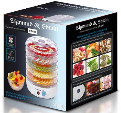 Сушилка для овощей и фруктов Zigmund & Shtain ZFD-400 - фото в интернет-магазине Арктика