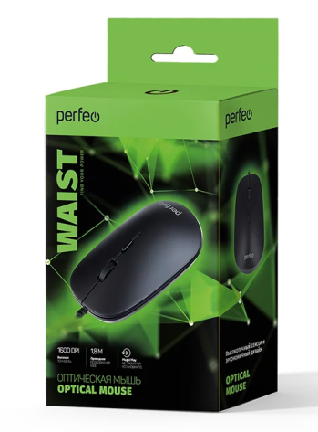 Мышь Perfeo WAIST (PF_B4895) (черная) - фото в интернет-магазине Арктика