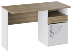 Детская "Оксфорд" ТД-139.15.02 стол с ящиками (ривьера/белый с рис) - Три Я - каталог товаров магазина Арктика