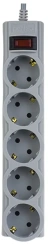 Сетевой фильтр Perfeo PowerX PF_A4715, 1,8м, 5 розеток, серый - каталог товаров магазина Арктика