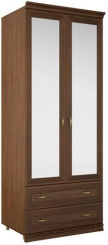 Спальня "Адажио" 2-х дверный шкаф с зеркалом (старый клен) - каталог товаров магазина Арктика