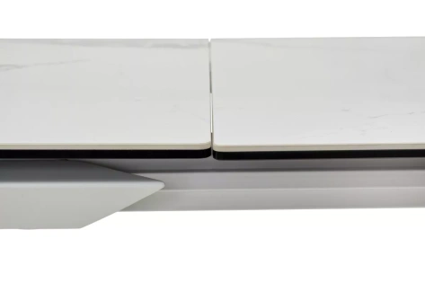 Стол обеденный CREMONA 140 HIGH GLOSS STATUARIO (Белый мрамор глянцевый/белый каркас) - М-Сити - фото в интернет-магазине Арктика