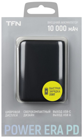 Аккумулятор внешний TFN 10000 mAh Power Era 10 PD Black (TFN-PB-253-BK)* - фото в интернет-магазине Арктика