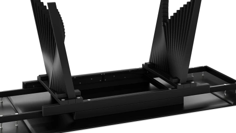 Стол обеденный "Шелдон" тип 1 (черный муар/керамика матовая белый мрамор) - Три Я - фото в интернет-магазине Арктика