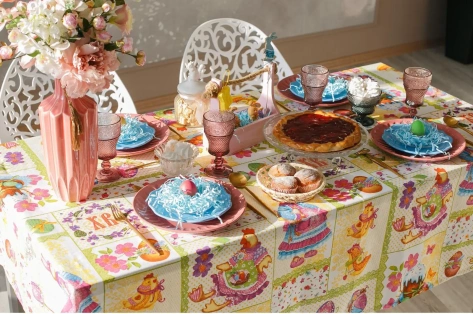 Скатерть "Доляна" Светлая Пасха 145*144 см, 100% хлопок, рогожка 164 г/м2 2058665 - Сима-ленд - фото в интернет-магазине Арктика