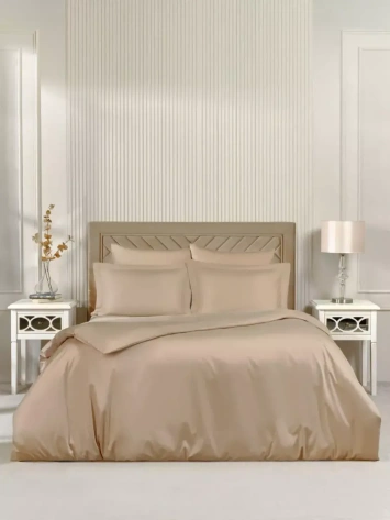 Постельное белье Arya Vip из Однотонного Сатина 1.5 Сп. 160x220 Бежевый - Ария - фото в интернет-магазине Арктика