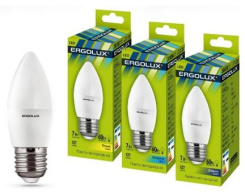 Лампа светодиодная Ergolux LED-C35-7w-E27-6K - каталог товаров магазина Арктика