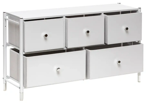 Комод "Нирита/Хайди" широкий 5 ящиков (белый) - Импэкс - фото в интернет-магазине Арктика