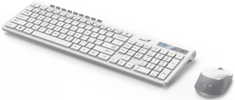 Набор клавиатура + мышь беспроводной BT Genius SMART KM-8230 (белый) USB - фото в интернет-магазине Арктика