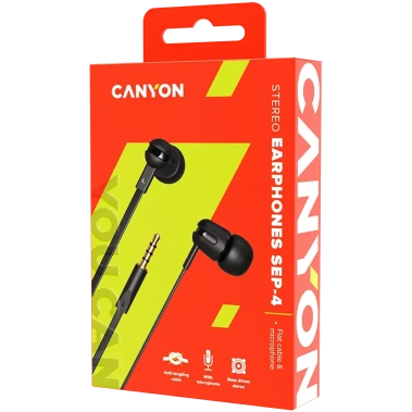 Наушники CANYON SEP-4 (HR1CNSCEP4B) (черные) - фото в интернет-магазине Арктика