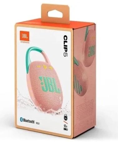 Портативная акустика JBL Clip 5 Pink (JBLCLIP5PINK) - фото в интернет-магазине Арктика