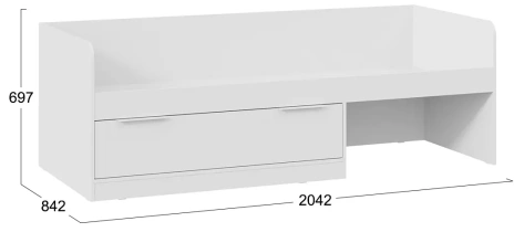 Детская "Марли" кровать Тип 1 (белый) - Три Я - фото в интернет-магазине Арктика