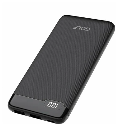 Портативный аккумулятор GOLF LCD21 10000mAh (черный) - фото в интернет-магазине Арктика