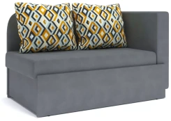 Диван "Фан" (03) серая/подушки ромб желтый - Столлайн - каталог товаров магазина Арктика