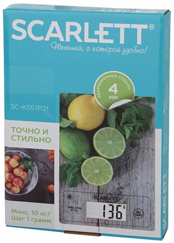 Весы кухонные Scarlett SC-KS57P21 - фото в интернет-магазине Арктика