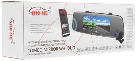 Авторегистратор Sho-Me Combo Mirror WiFi Duo с радар-дет - фото в интернет-магазине Арктика