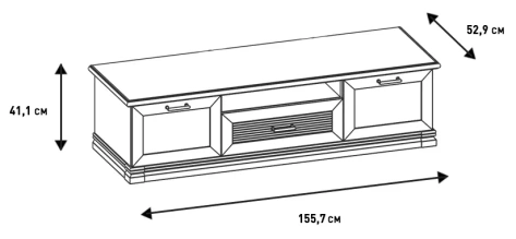 Гостиная "Кантри" (КА-315.11) Тумба (Блан-Шене) - Ангстрем - фото в интернет-магазине Арктика
