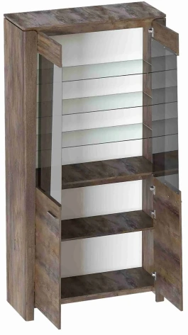 Гостиная "Мальта" шкаф 2 дв витрина (Таксония) - Мебельград - фото в интернет-магазине Арктика