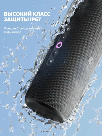 Умная колонка Яндекс Станция Стрит (YNDX-00030BLK) Черная - фото в интернет-магазине Арктика