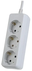 Удлинитель Perfeo Powermate PF_A4686, 1,5м, 3 розетки, белый (PF-PE-3/1,5-W)* - каталог товаров магазина Арктика