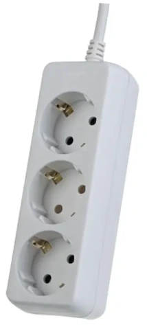 Удлинитель Perfeo Powermate PF_A4686, 1,5м, 3 розетки, белый (PF-PE-3/1,5-W)* - фото в интернет-магазине Арктика