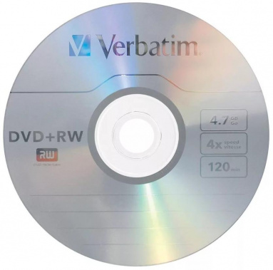 Диск DVD+RW Verbatium 4.7Gb 4x  - фото в интернет-магазине Арктика