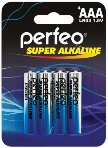 Батарейка Perfeo LR03-4BL Super Alkaline 4 шт - фото в интернет-магазине Арктика
