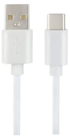 Кабель Perfeo U4704 USB A-Type-C, 2.4A, белый, 1м - фото в интернет-магазине Арктика