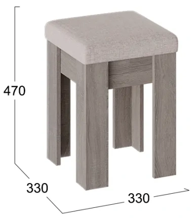 Банкетка "Ганновер" (Дуб Сонома трюфель/Рогожка Capri Бежевая) - Три Я - фото в интернет-магазине Арктика