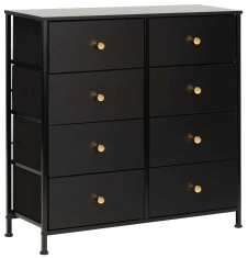 Комод "Линкс" 8 ящиков МДФ (каркас черный, ящики черные) - Импэкс - каталог товаров магазина Арктика