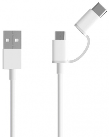 Кабель Xiaomi Mi 2-in-1 USB Cable Micro USB to Type C (30cm) - фото в интернет-магазине Арктика