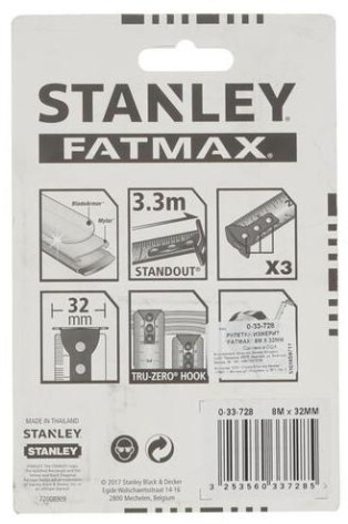 Рулетка Stanley 0-33-728 8 м - фото в интернет-магазине Арктика