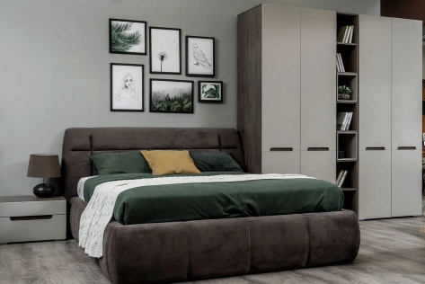 Спальня "Анри" (АН-810.28) кровать 180*200 (Давос Трюфель) - Ангстрем - фото в интернет-магазине Арктика