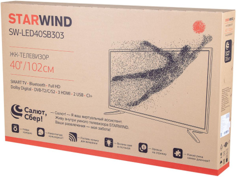 Телевизор Starwind SW-LED40SB303 Smart TV (Салют) - фото в интернет-магазине Арктика