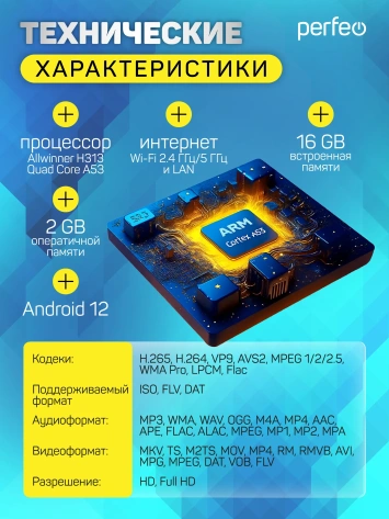 Смарт приставка Perfeo Logic 2+16Gb (PF_A4555) - фото в интернет-магазине Арктика