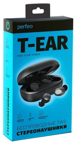 Наушники Perfeo T-EAR Черные PF_B4864 TWS* - фото в интернет-магазине Арктика