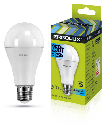 Лампа светодиодная Ergolux LED-A65-25w-E27-4K - фото в интернет-магазине Арктика