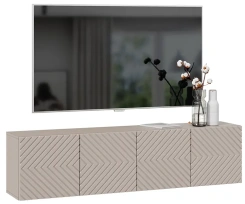 Гостиная "Танго" тумба ТВ Тип 1 (глиняно серый/холст латте/+комплект опор  ИП -741 (01 бежевый) - Три Я - каталог товаров магазина Арктика