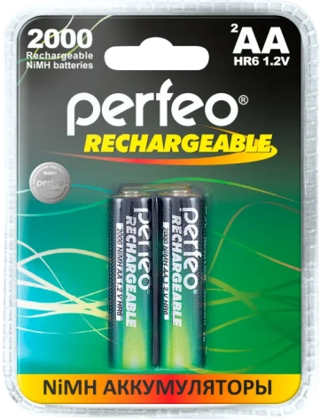 Аккумулятор Perfeo HR6-2BL 2000 mAh 2 шт (PF AA2000/2BL) - фото в интернет-магазине Арктика